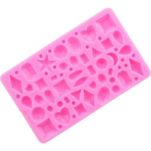 Mini Diamond Cake Molds Silicone 3D Mold Jewel Gem Gemstone DIY Fondant Kitchen Baking Bakeware Tool Jelly Pudding Decor