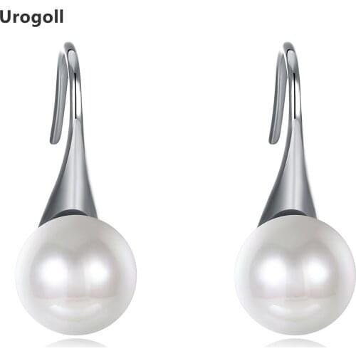 Fashion 100% 925 Sterling Silver Earrings Classic Pearl Earrings Silver Jewelry For Women Jewelry Gift