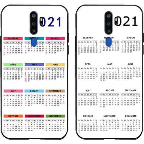Fashion 2021 Calendar Phone Case For Oppo A5 A9 2020 Reno2 z Renoace 3pro A73S A71 F11