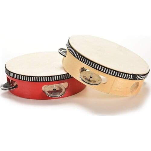 Musical Wooden Drum Rattles Educational Toy Hot Musical Beat Instrument Hand Drum Childrens Kids
