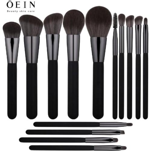 14pcs/set Brushes Set Blush Black charm Makeup Cosmetic Powder Eye Shadow Foundation Blush Beauty Cosmetic Tool Bag