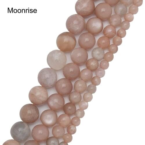 Natural Sun Stone Round Gemstone Loose Spacer Bead For Jewelry Making 5-12.5mm DIY Bracelet Necklace