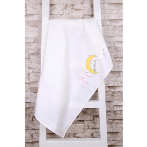 100% Cotton 80x110 cm Unicorn Embroidery Baby & Kids Blanket Coverlet