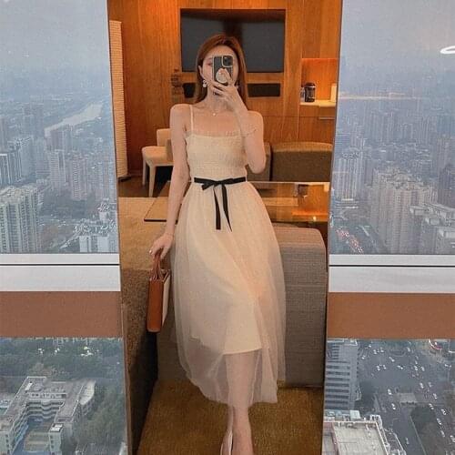 Heydress Summer Elegant Strap Dress Women Solid Lace Princess Dress Vintage Female Sweet Party Dress Office Lady Sexy Vestidos