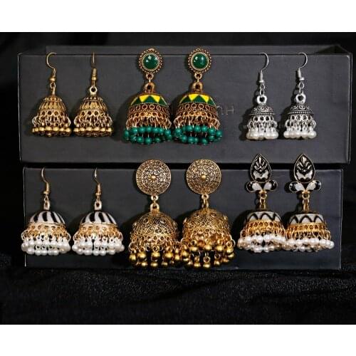 Pendientes Piercing Indian Jewelry Jhumka Charms Earrings For Women Accessories kolczyki Stud Earring Trendy Wedding Ear rings
