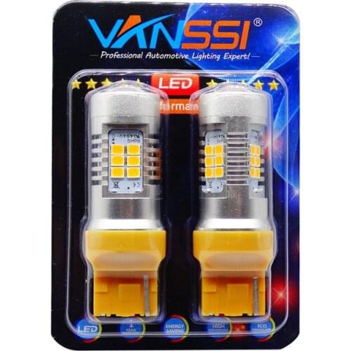 VANSSI 2pcs T20 7440 Car Turn Signal Light Bulbs LED Bulbs w21w White Reverse Backup Auto Light 7440NA WY21W Yellow Indicator
