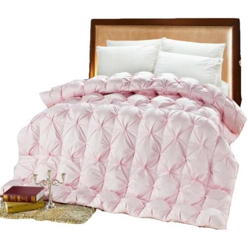 95 White Goose Down Winter Comforter Fluffy Thick Warm Quilts Super King Size Duvet French Style Comforter