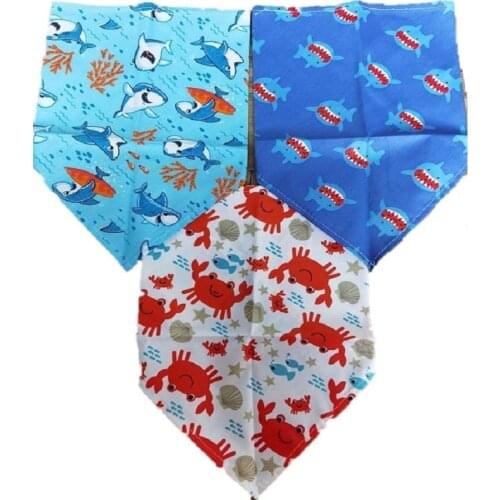 12pcs/lot Special making Cartoon Pet Dog Puppy cat cotton bandanas Collar scarf tie handkercheif Y6-1 custom made