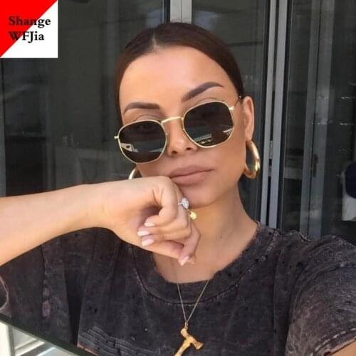 2020 Hexagon Sunglases Women Brand Mannen Man Driving Shades Male Sunglasses For Mens Glasses Gafas De sol UV400