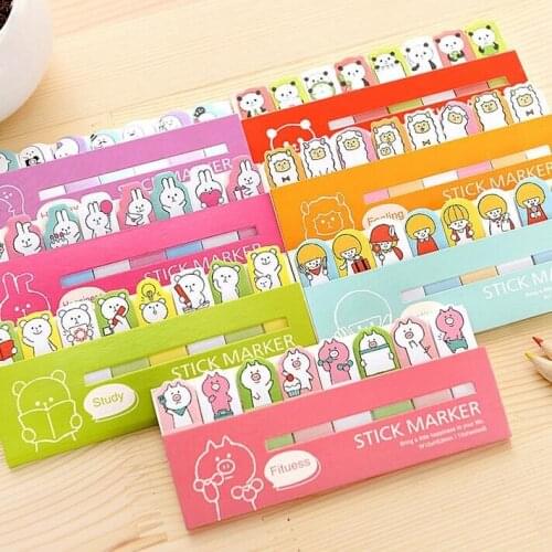 30packs/lot New Style! Kawaii mini Row cartoon Notepad Sticky note Note pads Memopad Writing scratch pad office school supplies
