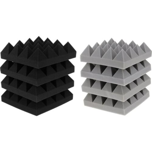 4Pcs Soundproof Sponge Studio Pyramid Sound Stop Panel Acoustic Foam KTV Parts