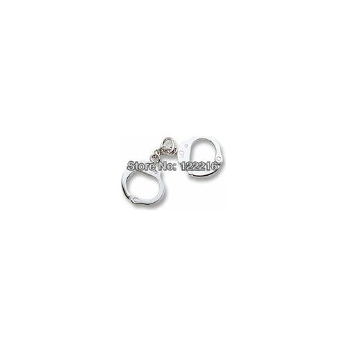 Fashion 50pair a lot rhodium plated handcuffs charms for jewelry accessory