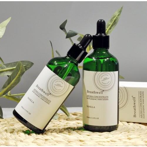 1pcs 100ml Aroma Concentrate Essential Oil with Dropper Caps Used for Humidifier, Aroma Mist and Aromatherapy Machine 12 Scents