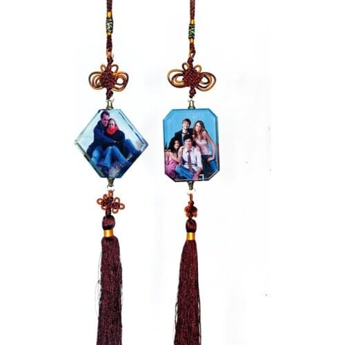 Free shipping 5pcs Blank Heat transfer car crystal pendant DIY Gift Printing Sublimation Ink Transfer Print