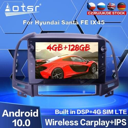 Carplay Android 10 128GB GPS Navigation For Hyundai Santa FE IX45 2006 2007 - 2012 Car Multimedia Radio Dash Screen Video Player