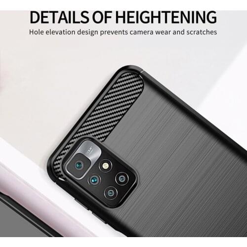 For Xiaomi Redmi Note 10 Pro Case Carbon Fiber Shockproof Silicone Case for Xiaomi Redmi Note 10 Case For Redmi Note 10 Pro Max