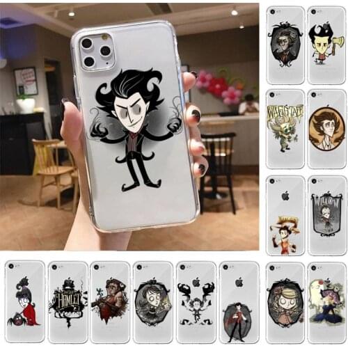 FHNBLJ Dont Starve Phone Case For iPhone X XS MAX 6 6s 7 7plus 8 8Plus 5 5S SE 2020 XR 11 11pro max Clear funda Cover