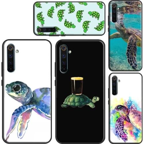 Sea Turtle Swimming Case For OnePlus 9 8 Pro Nord 7T 8T 9R Cover For Realme C3 C21 C11 C15 GT Neo 6 7 8 Q3 Pro