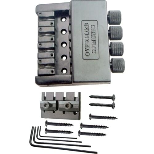 Black Headless 4 String Electric Bass Bridge Tailpiece For Headless Bass DIY