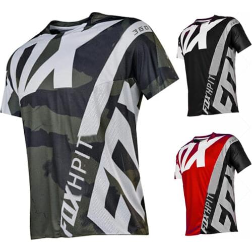 2021 Off-road motorcycle T-shirt mountain bike speed surrender Hpit Fox shirt off-road mountain bike camouflage mtb jersey