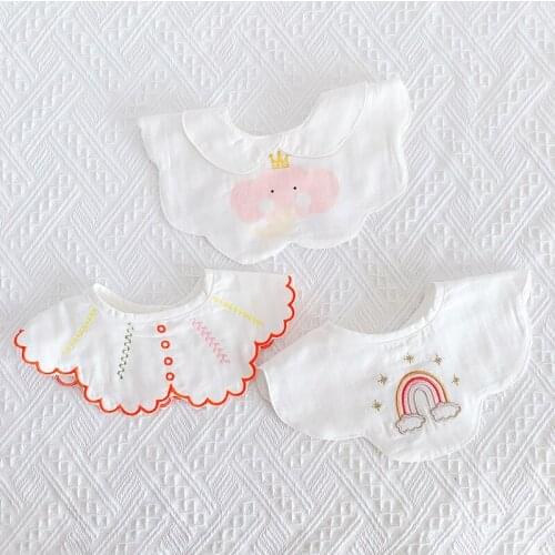 Japanese Style Newborn Baby Cotton Gauze Bibs Waterproof Cute Fashion Burp Cloths Toddler Baby Bib Set Smock Burping Cloth Summe