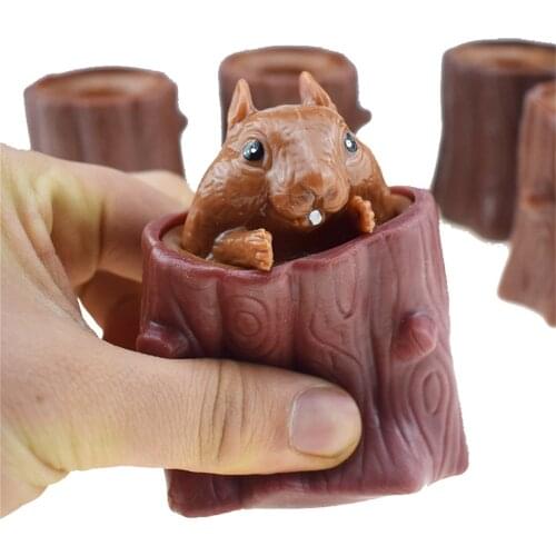 1PC Fidget Toys Popular Decompression Squirrel-Squeeze-Stress Office Penholder Cup New Strange Relief Antistress Figet Toys