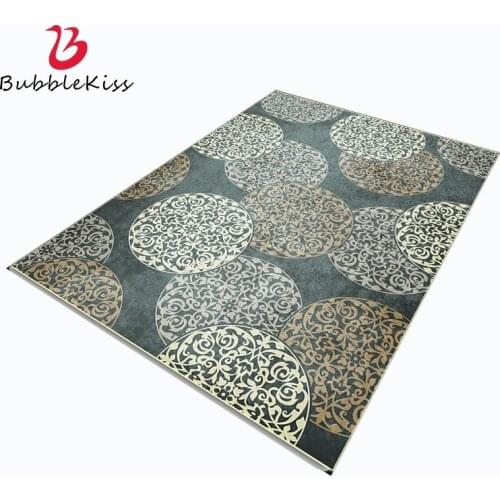 Bubble Kiss Nordic Style Polyester Green Carpets For Bedroom Circle Grey Home Living Room Area Rug Non-Slip Coffee Table Mats
