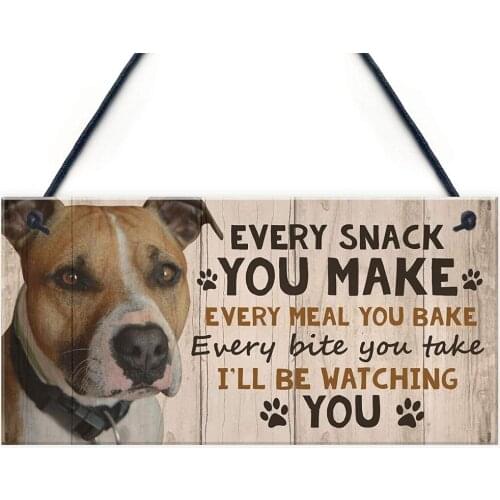 Meijiafei Dog Sign For Home Funny Dog Gift Beware Of The Dog Plaque Funny Pet Gift Keepsake 10"x5"