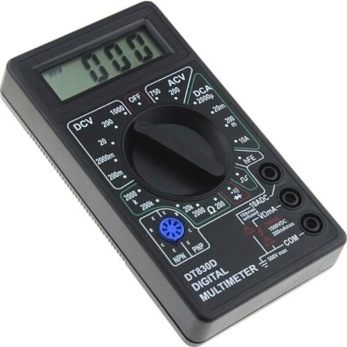 Mini Digital LCD Multimeter with Buzzer Voltage Ampere Meter Test Probe DC AC
