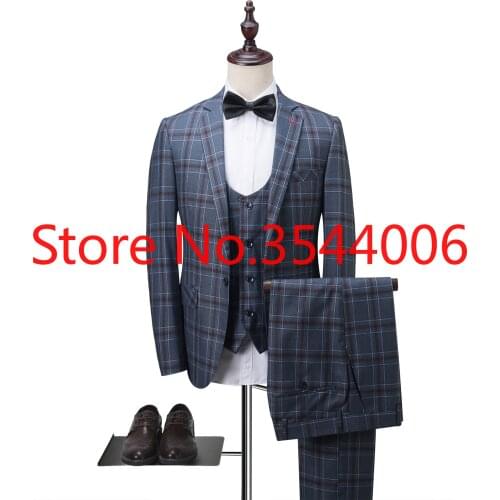 2018 Men Wedding Suits Slim Fit 3 Pieces Tuxedo Groom men floral suits wedding mens suit with pants work clothes luxury coat men