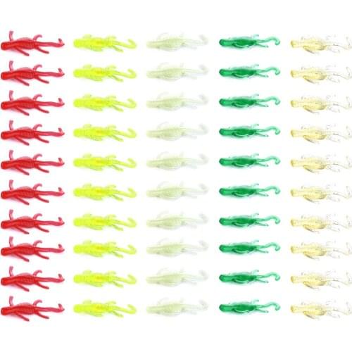 HENGJIA 10pcs/lot 5cm/1g Soft Simulation Gecko Worms Isca Artificial Fishing Lure Wobblers Pesca Fishing Tackle