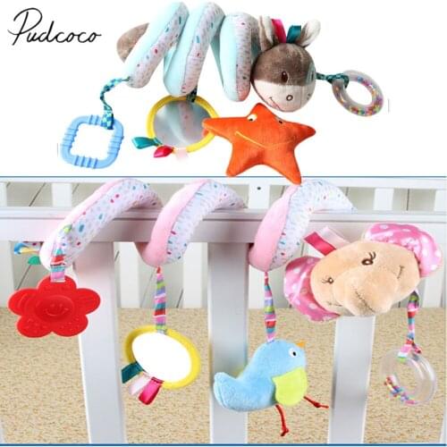 Newborn Soft Bed Baby Gifts Infant Animal Soft Rattles Baby Teether Hanging Bell Plush Bebe Toys Doll