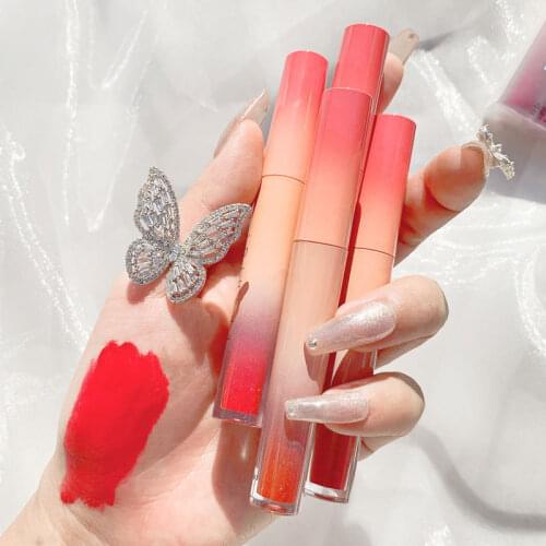 NEW Matte Velvet Lip Gloss Set Natural Waterproof Long Lasting Lipstick Three-dimensional Lip Beauty Makeup Lip Glaze Kit TSLM1