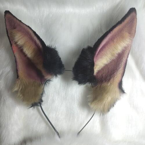 New Color Dobermann Dog Shiba Ears Hairhoop Black Headband Headwear For Cosplay Halloween Costume Accessories