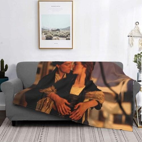 Titanic Movie Love Blanket Flannel Spring Autumn Rose Jack Breathable Super Soft Throw Blankets for Sofa Car Plush Thin Quilt