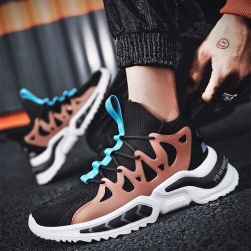 Autumn shoes Mens Casual Running Shoes 2021 New Breathable men safety shoes steel toe Comfortable Shock-absorbing Sneakers