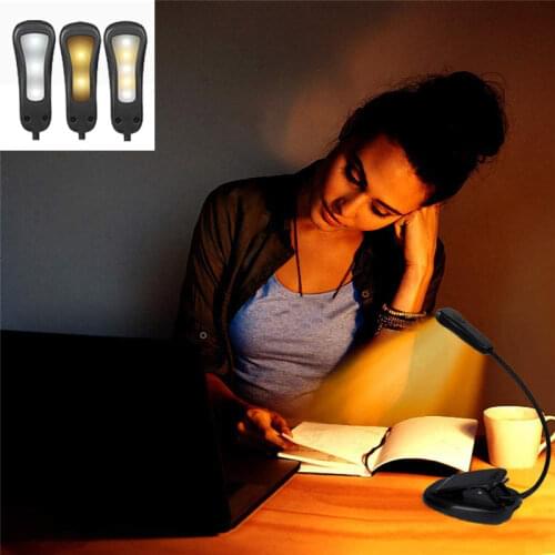 Mini Portable Table Lamp LED 5leds Reading Book Light Lamp Rechargeable Table Desk Bedside Light Adjustable Night Light