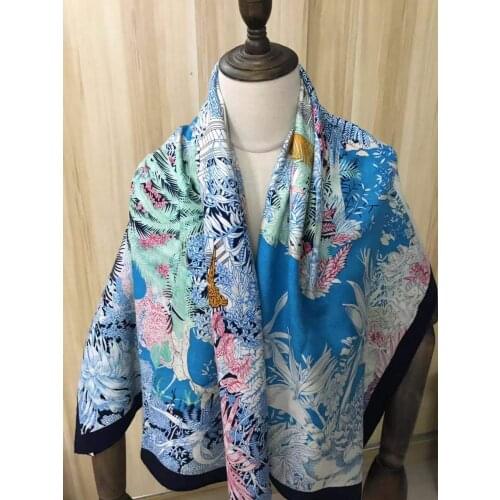 2021 new arrival autumn spring classic tree 140*140 cm colorful scarf 65% cashmere 35% silk scarf wrap for women lady girl