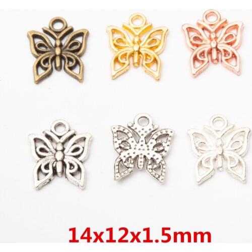 55pcs zinc alloy Animal butterfly Charms for Jewelry Making 5819