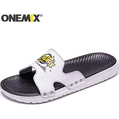 ONEMIX Original Men Indoor Sandals Slipper Summer Casual Outdoor Non-slip Beach Wadding Shoes Adult Male Cartoon Home Flip Flops