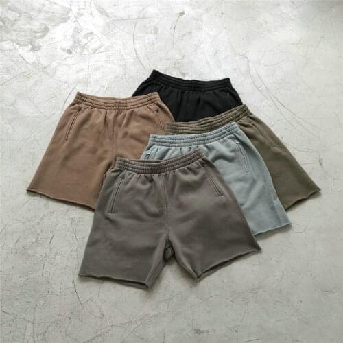 Heavy Fabric SEASON 6 Shorts Men Women Washed 1:1 High Quality Solid Color Kanye West Shorts Inside Season Tag Breeches