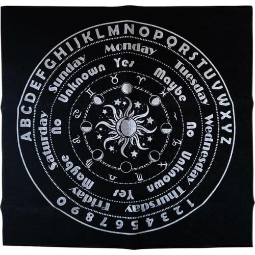 Altar Tarot Tablecloth Divination Tarot Card Pad Sun Magic Runes Tarot Altar Table Cloth 30x30cm