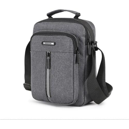 Men Shoulder Crossbody Bag Casual Portable Nylon Small Purse Handbag Outdoor Short Distance Travel Messenger Bag XA817M