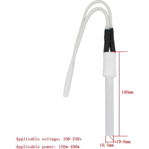 350W spark plug for pellet stove Hot Rod Heating Ceramic Tube Ignitor OD10.5*ID6.5*L100mm220V