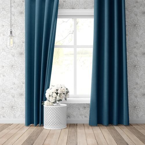 Paria Indigo Blue Light Proof Blackout Blackout Backdrop Curtain Single Wing 140x255 cm