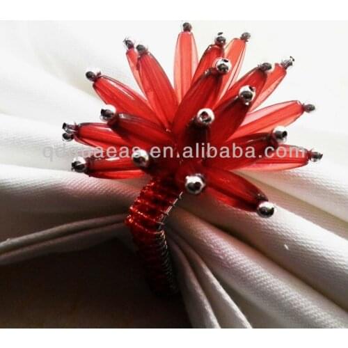 Decoration napkin ring beaded wedding napkin ring and party decoration napkin ring