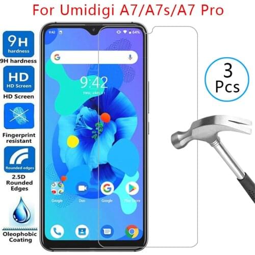 Tempered glass screen protector for umidigi a7 pro a7s case cover on umi digi a 7 s 7s 7a a7pro protective phone coque bag 360