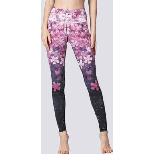 Womens Sweatpants Yoga Tights Sports Fitness Print Running High Waist Yoga Pants
