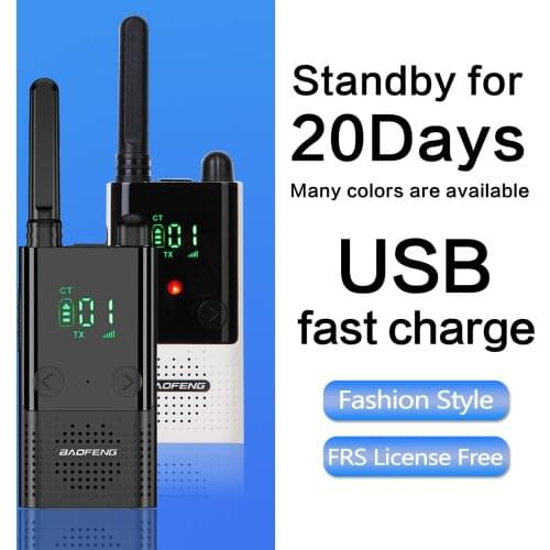 1 OR 2 Pcs BAOFENG BF-T9 PMR/FRS UHF 462-467MHz License-Free Radio Walkie Talkie 2Two Way Radio USB Charger
