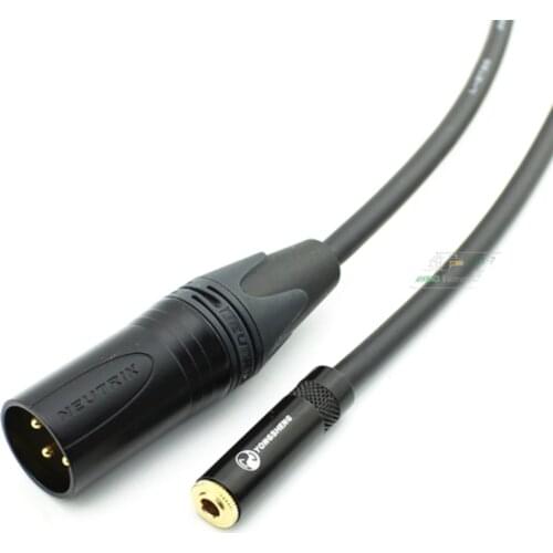 1Pcs fever audio extension cable neutrik gold-plated YS240 XLR male to 3.5mm male NC3MXX-B CANARE L-2T2S HIFI